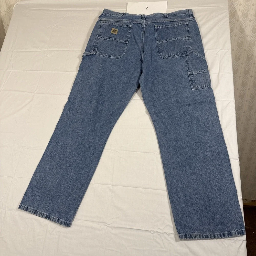 JEANS CARPENTER (2) Lee Mens  38 x 32‎ Blue Vintage 90s 100% Cotton Medium Wash
